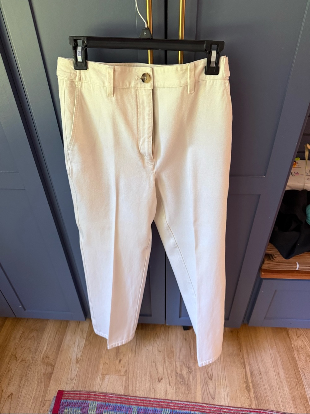 Comptoir Des Cotonniers Cream Straight-Leg Women's Pants